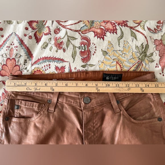 AG Mari high-rise, slim straight in leatherette Light Canyon rock - Picture 3 of 6